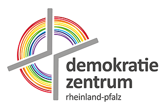 Schriftgrafik: demokratie zentrum rheinland-pfalz