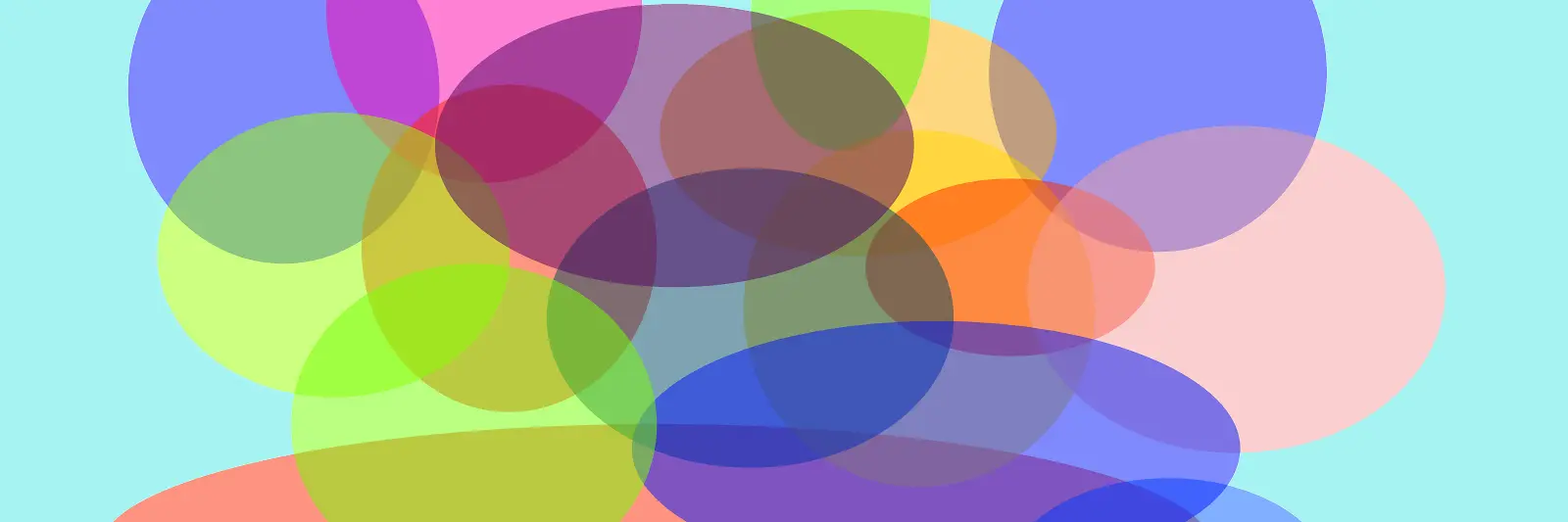 Bunte, transparente, sich überlagendernde Ovale