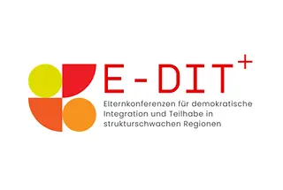 Logo E-DIT Plus: Elternkonferenzen für Demokratische Integration und Teilhabe in strukturschwachen Regionen