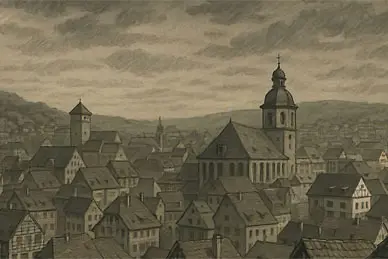 Stadtansicht in Sepia